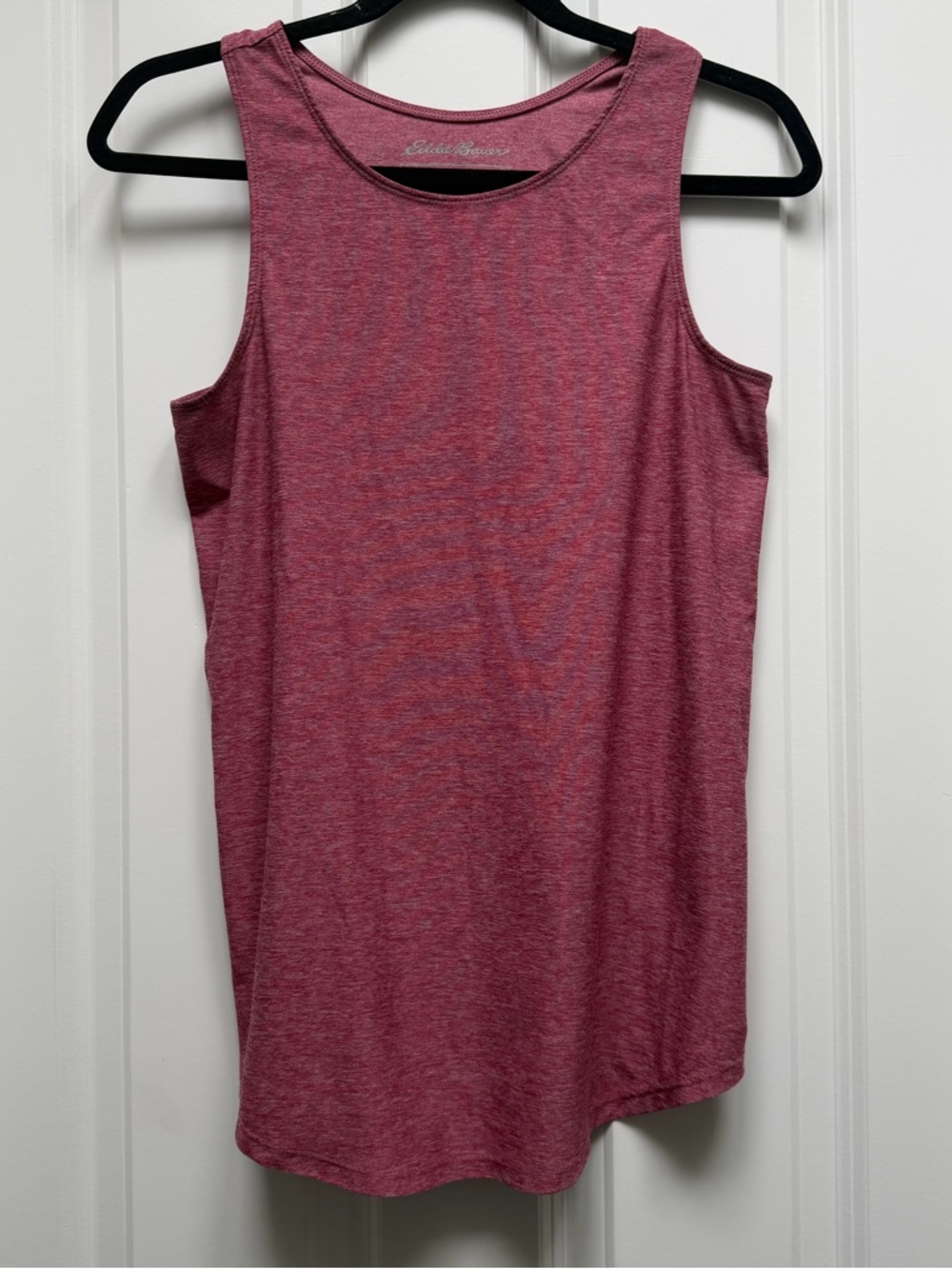 EDDIE BAUER SLEEVELESS RACERBACK TANK TOP HEATHER RED XS YOGA HIKING ACTIVEWEAR